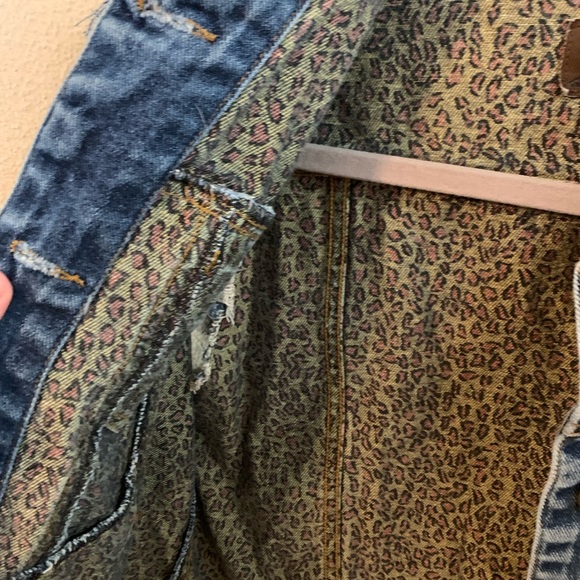 Women’s XS cut off denim vest vintage with pockets - Picture 6 of 9